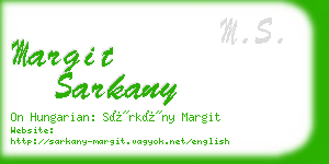 margit sarkany business card